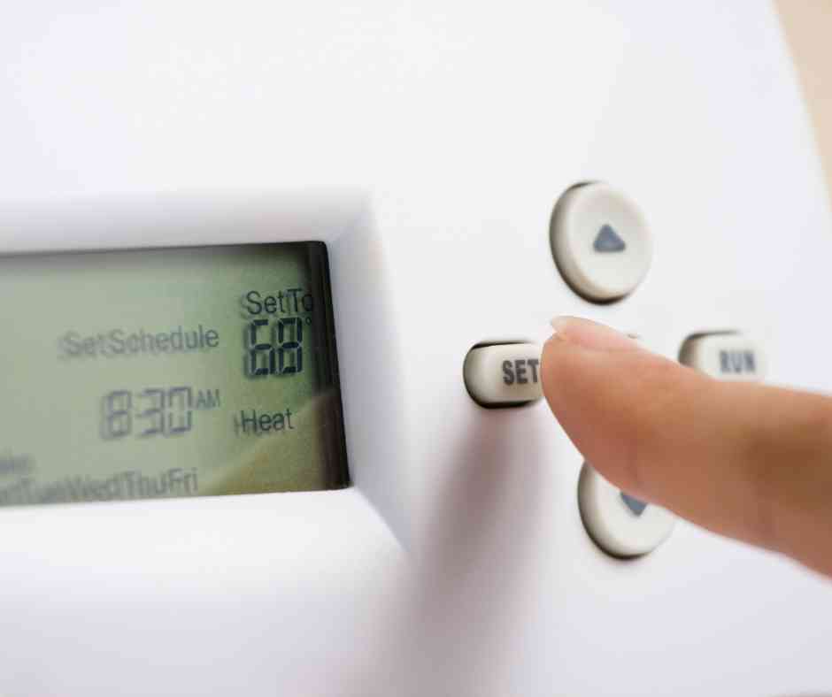 Adjusting a thermostat temp